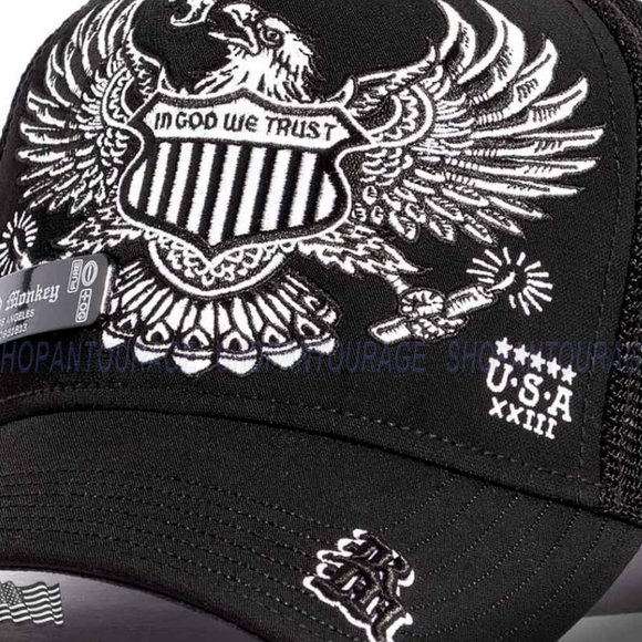 Red Monkey Americana Black RM1465 New Limited Edition Unisex Trucker Hat Cap - Picture 6 of 7
